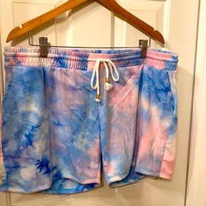 Tie dye jogger shorts! NWOT! Size xl!